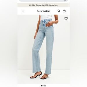 Reformation Wilder High Rise Straight Leg Jeans